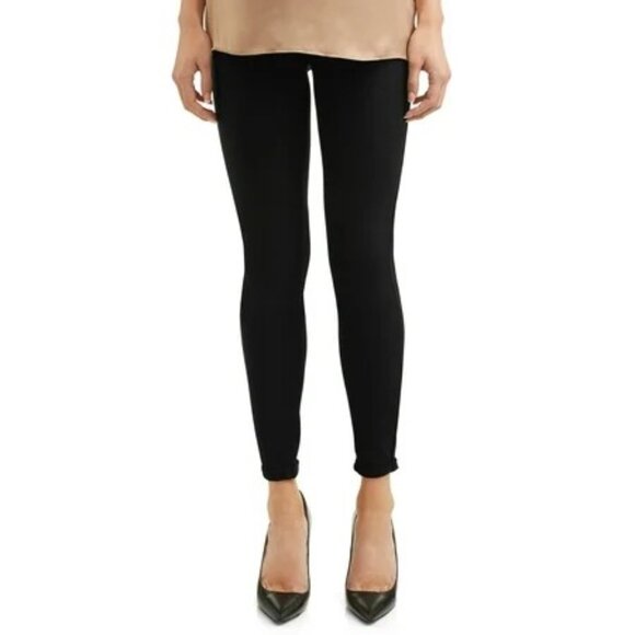 Oh! Mamma Maternity Over-Belly Twill Boyfriend Pants, Black, Large - Picture 1 of 1